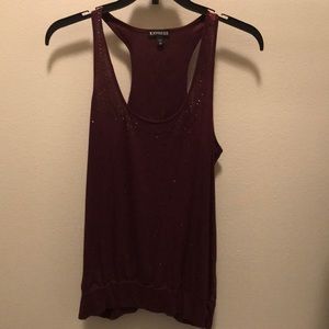 Express sequined racerback tank